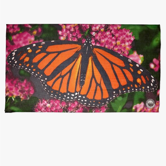 Threads 4 Thought Extra large modal scarf Monarch, butterfly, endangered species - Picture 2 of 7